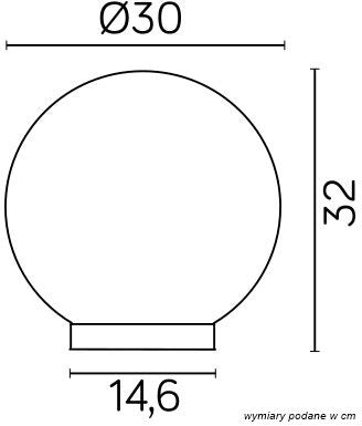 Lampada sfera da giardino 30cm bianca E27 IP44 SU-MA G300Z