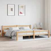 Giroletto senza Materasso 200x200 cm in Legno Massello Pino 322067