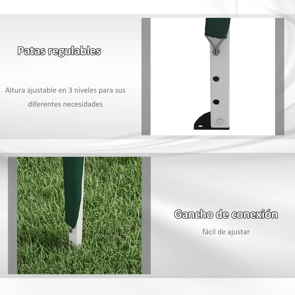 Gazebo da giardino 6x3 m ¨C Minimal ¨C verde, acciaio, altezza regolabile