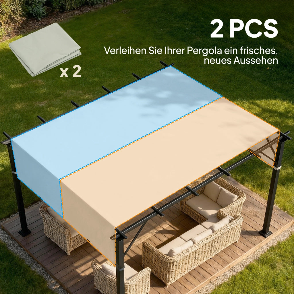 Tenda da sole per pergola con protezione UV ¨C zephmum ¨C Grigio chiaro 300x300 cm