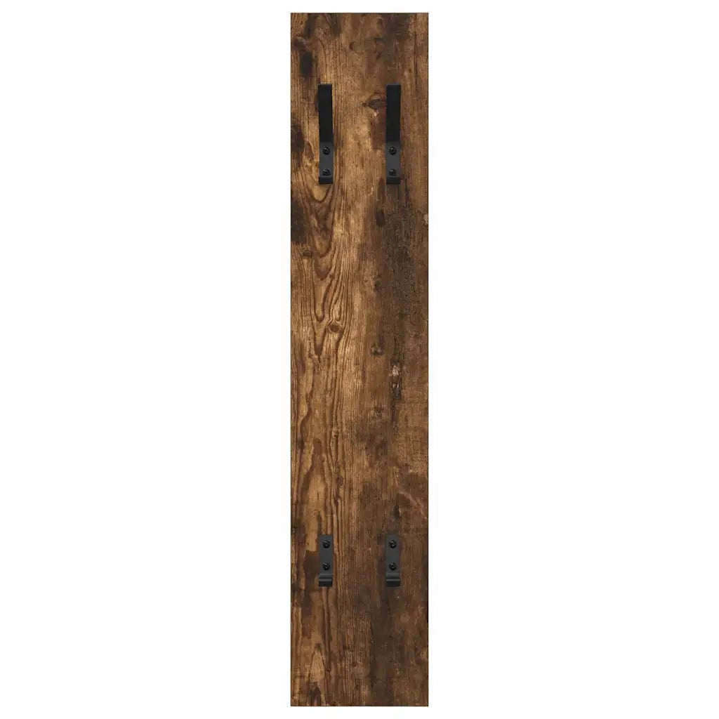 Appendiabiti a muro A parete Rovere fumé 20 x 1,5 x 100 cm 874463