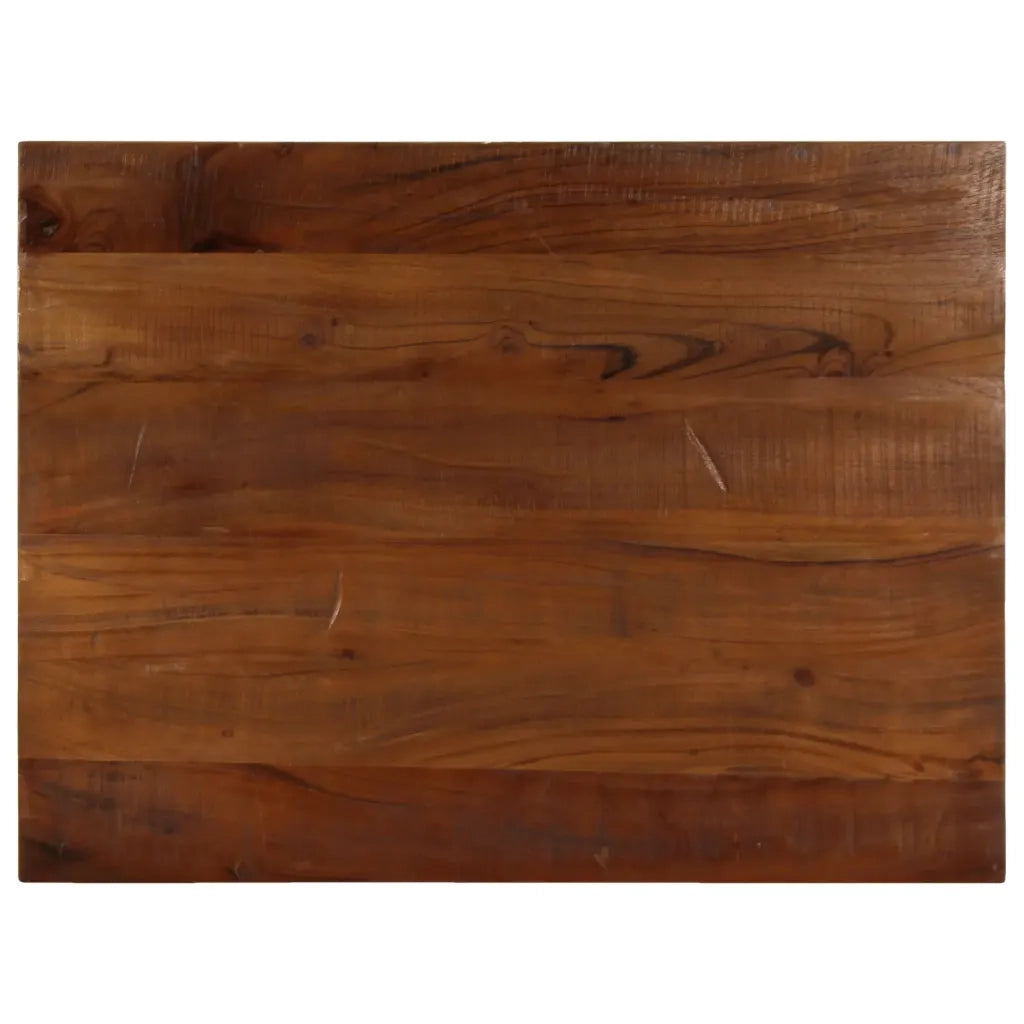 Piano Tavolo 80x60x2,5 cm Rettangolare in Massello di Recupero