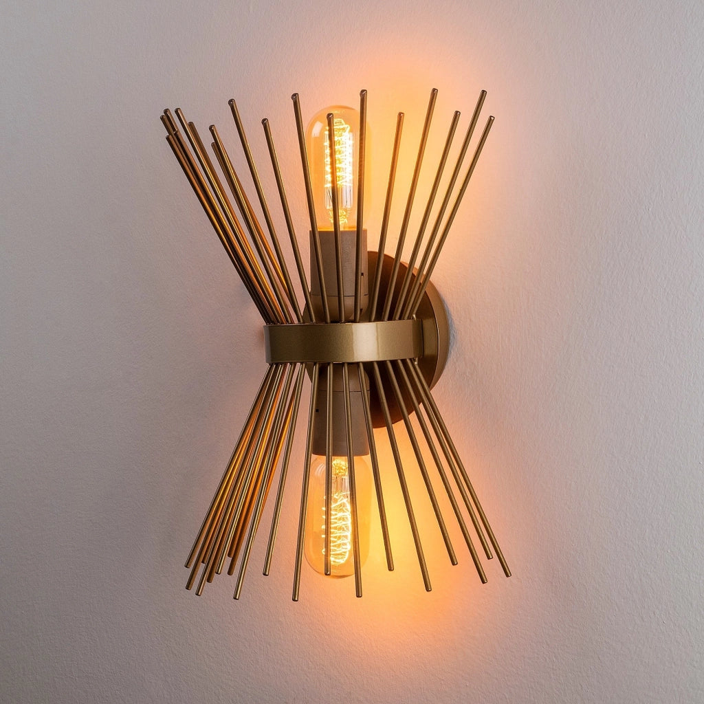 Catola, Lampada da Parete Attacco e 27 max 40 w, oro