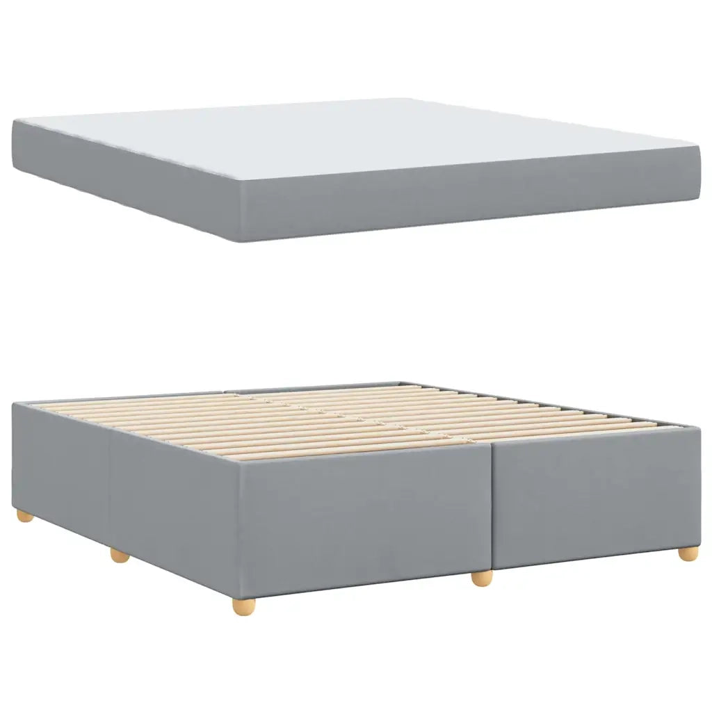 Struttura del letto Grigio chiaro 180 x 200 cm Tessuto 3399370