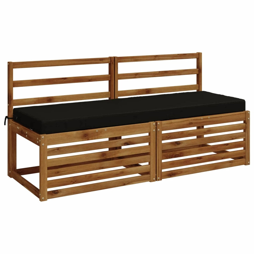 Cuscini per Panchina a 2 Pezzi SOEST 2 pz 100% Poliestere Nero 950255