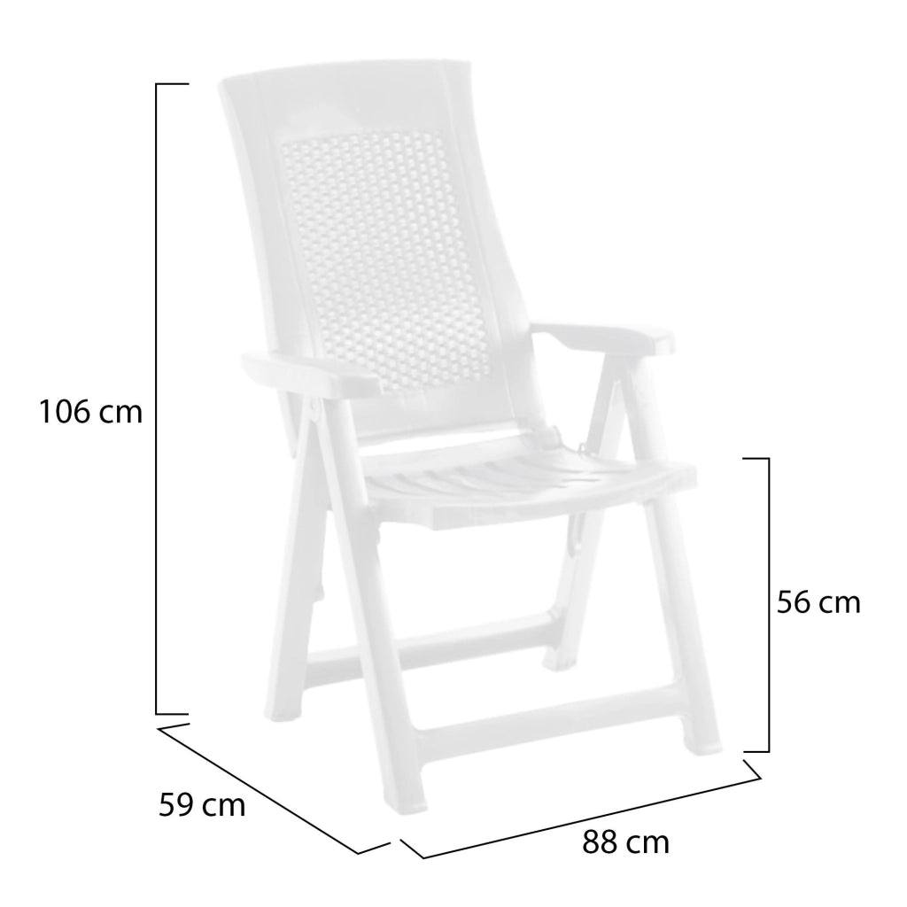 Alburni, Sedia da Esterno una Sedia Made in Italy, Bianco