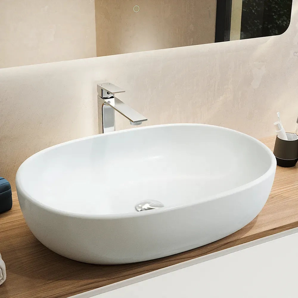 Set miscelatori: lavabo alto bidet senza scarico ed esterno doccia cromato | Ingrid