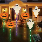Decorazioni di Halloween per esterno - 6 pezzi di zucca spettrale - decorazione per giardino illuminazione solare