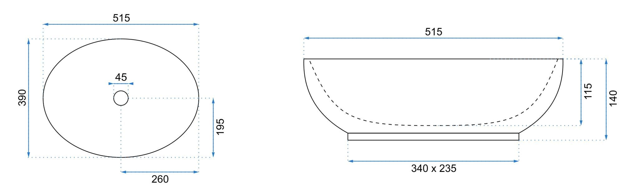 Lavabo Da Appoggio Rea Carola Ombre
