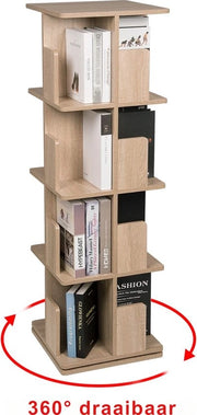 Libreria da appendere - 4 pannelli - 39x39x128cm - massimo 25 kg per pannello - Mdf - Quadrato