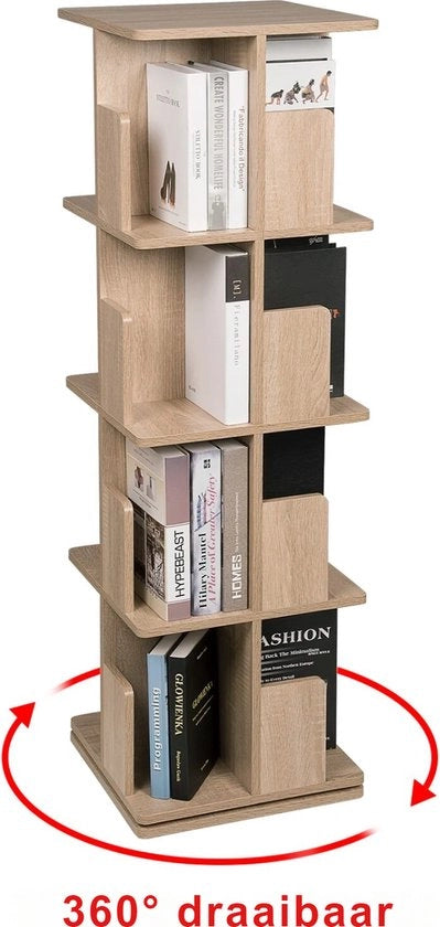 Libreria da appendere - 4 pannelli - 39x39x128cm - massimo 25 kg per pannello - Mdf - Quadrato