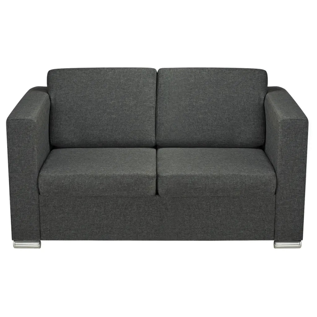 Divano a 2 Posti in Stoffa Grigio Scuro cod mxl 18888