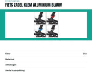 Sostegno sella bicicletta leggero - in alluminio - 34,9 mm - duraturo - resistente - facile da installare