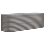 Fioriere | Cassetta per fiori | Letto Giardino Acciaio Zincato 224x80x68 cm Grigio