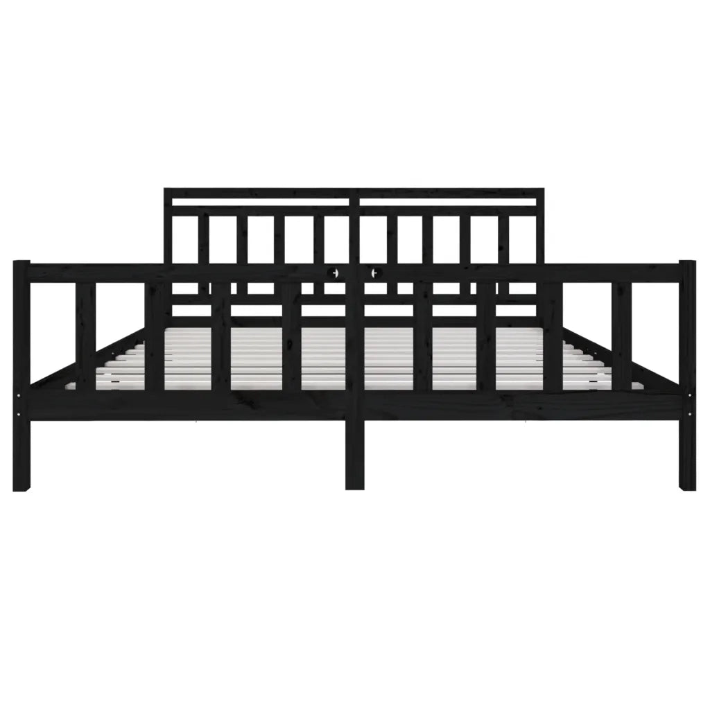 Giroletto Nero in Legno Massello 200x200 cm