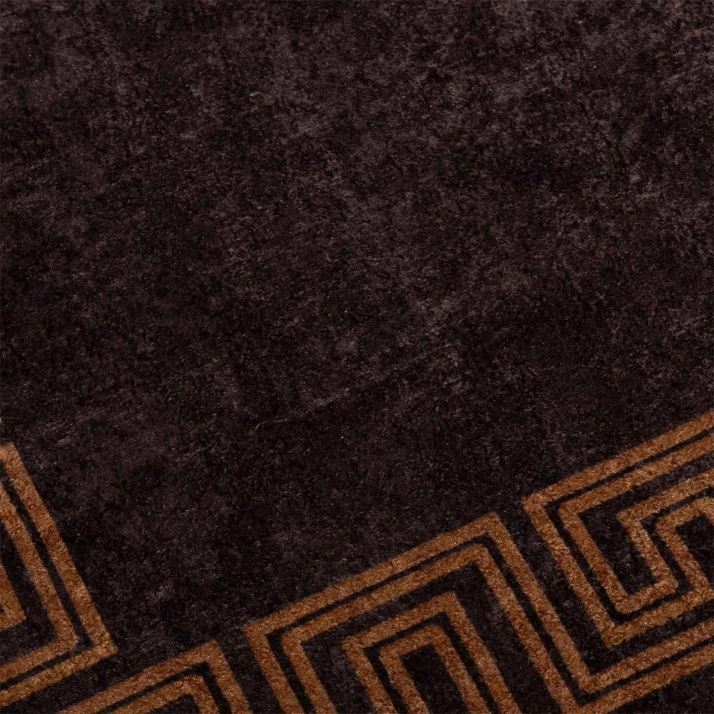 Runner Tappeto MARSA Nero 100 x 400 cm Poliestere e PVC