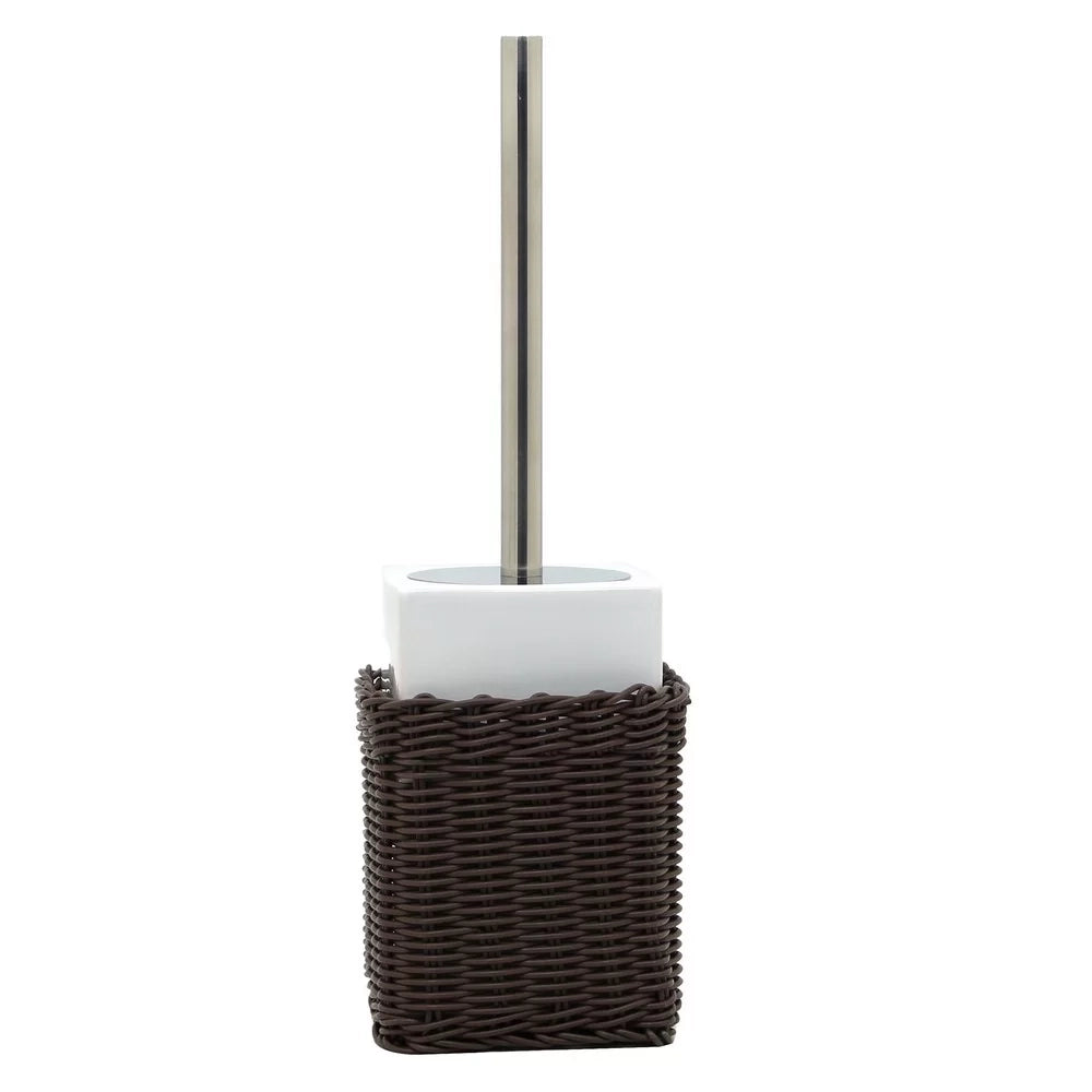 Portascopino in ceramica bianco - serie Fibra