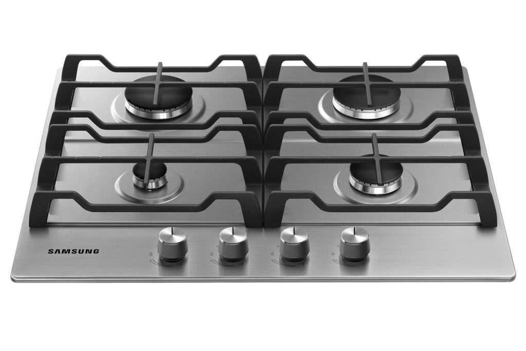 Samsung NA64H3010AS Piano Cottura a Gas 4 Zone Griglia in Ghisa 60 cm Acciaio Inox