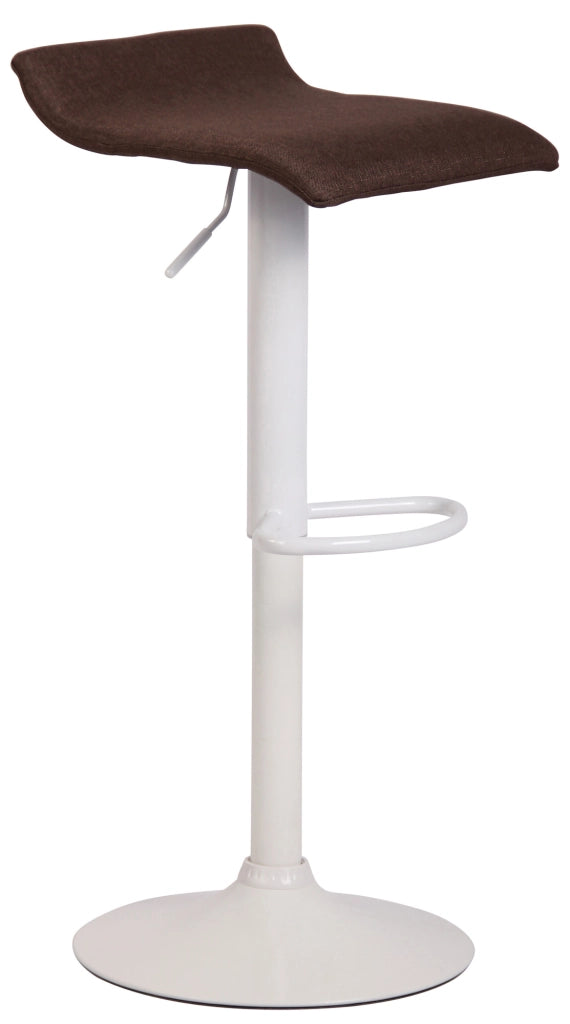 Sgabello Dyn V2 in tessuto marrone,bianco