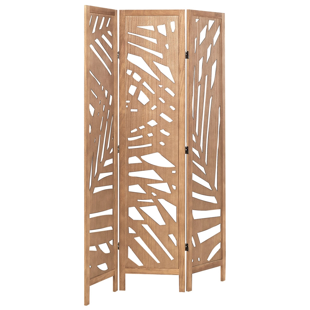 Separatore di stanza in legno naturale di Paulownia MDF a 3 pannelli pieghevole schermo decorativo divisorio