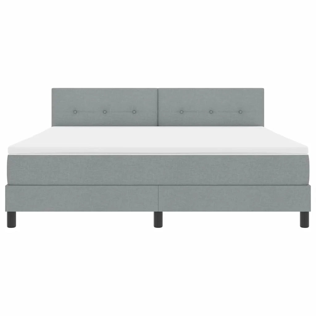 Letto a molle con testiera Grigio chiaro 180 x 200 cm Tessuto 3338706