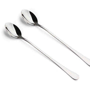 Trade Shop - Set 2 Cucchiaio Cucchiai Cucchiaino Con Paletta Lungo 20 Cm Per Gelato Cocktail -