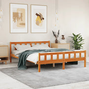 Giroletto con Testiera Marrone Cera 150x200 cm Massello Pinocod mxl 111132