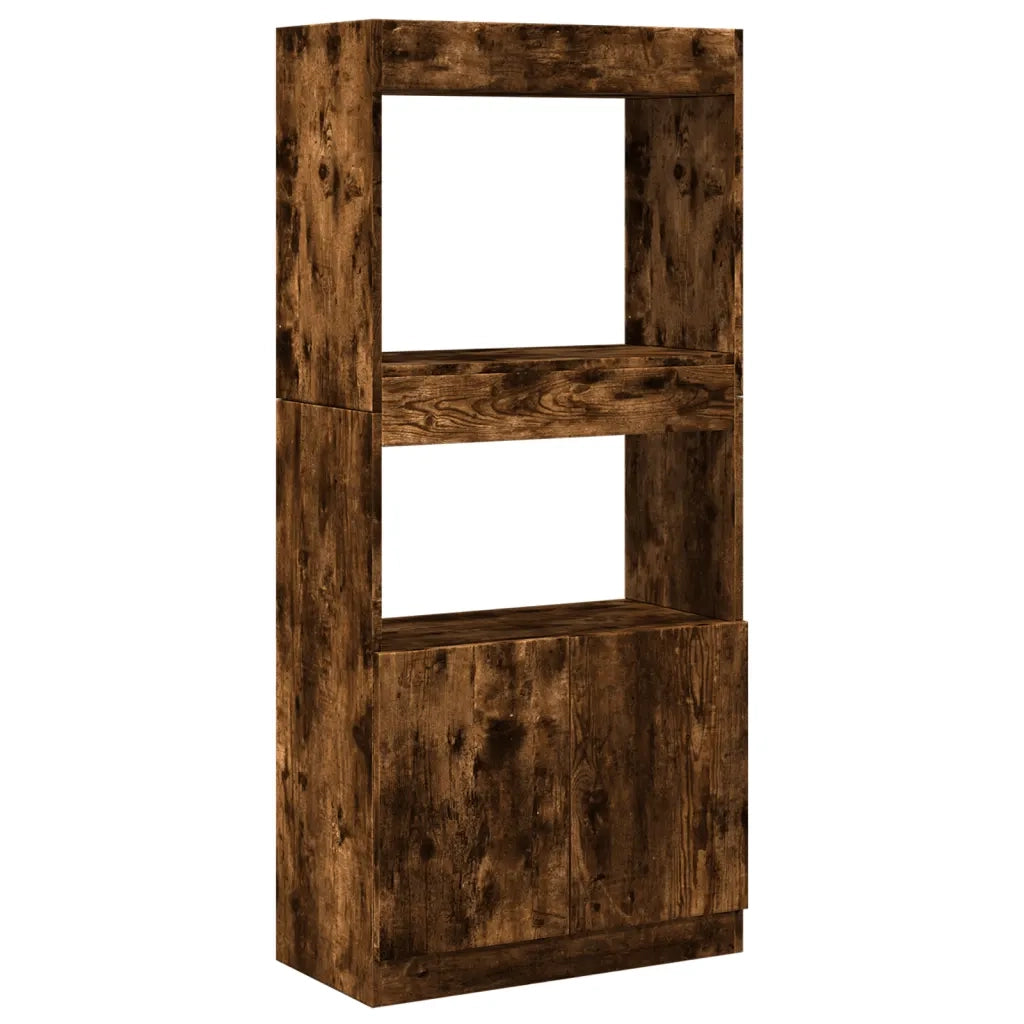 vidaXL Credenza Rovere Fumo 63x33x140 in Truciolato