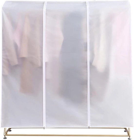 Abbigliamento di Protezione Antipolvere - 120 x 50 x 150 cm - Sacchetto di Protezione in PEVA - Lunga Copertura Stoffa Densa - Copertura Antivapore per Armadio - Translucido