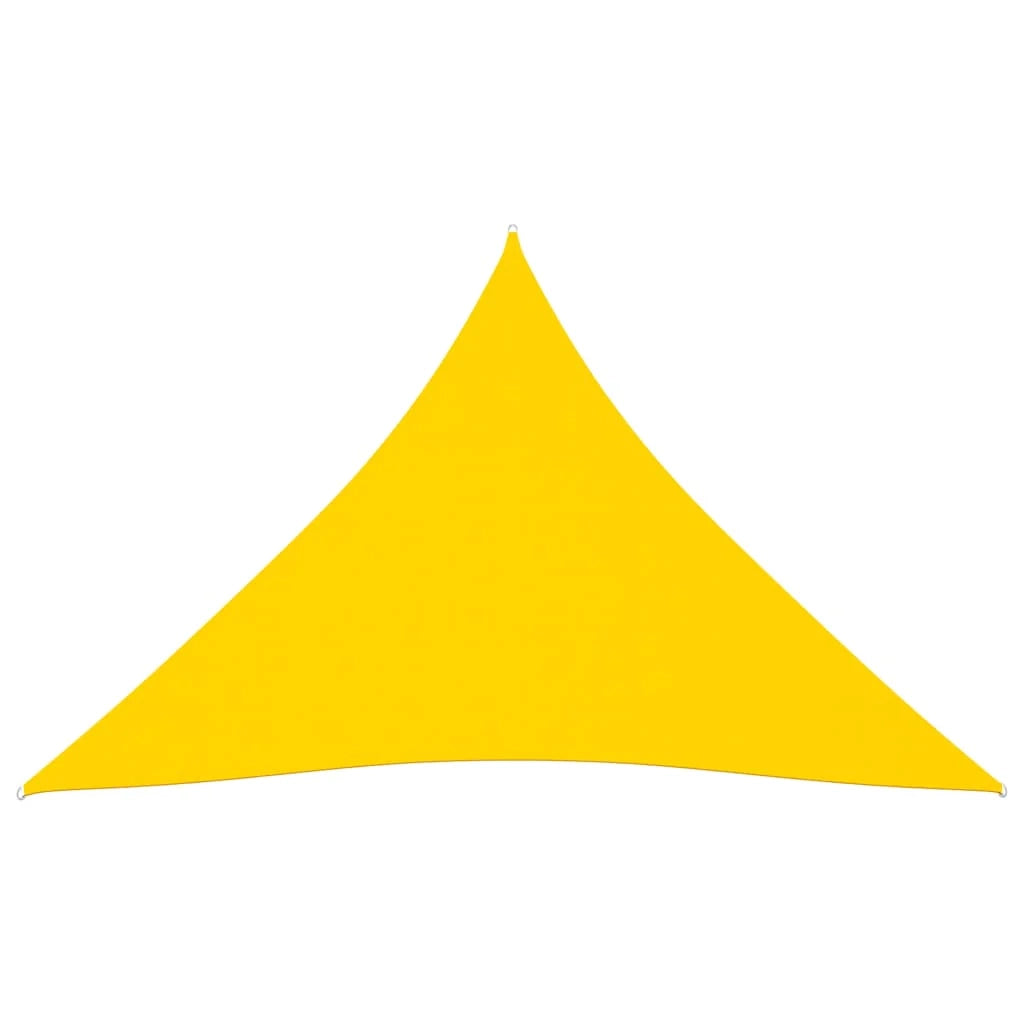 Vela ombreggiante triangolare in tessuto Oxford 5 x 6 x 6 m gialla 02_0009927