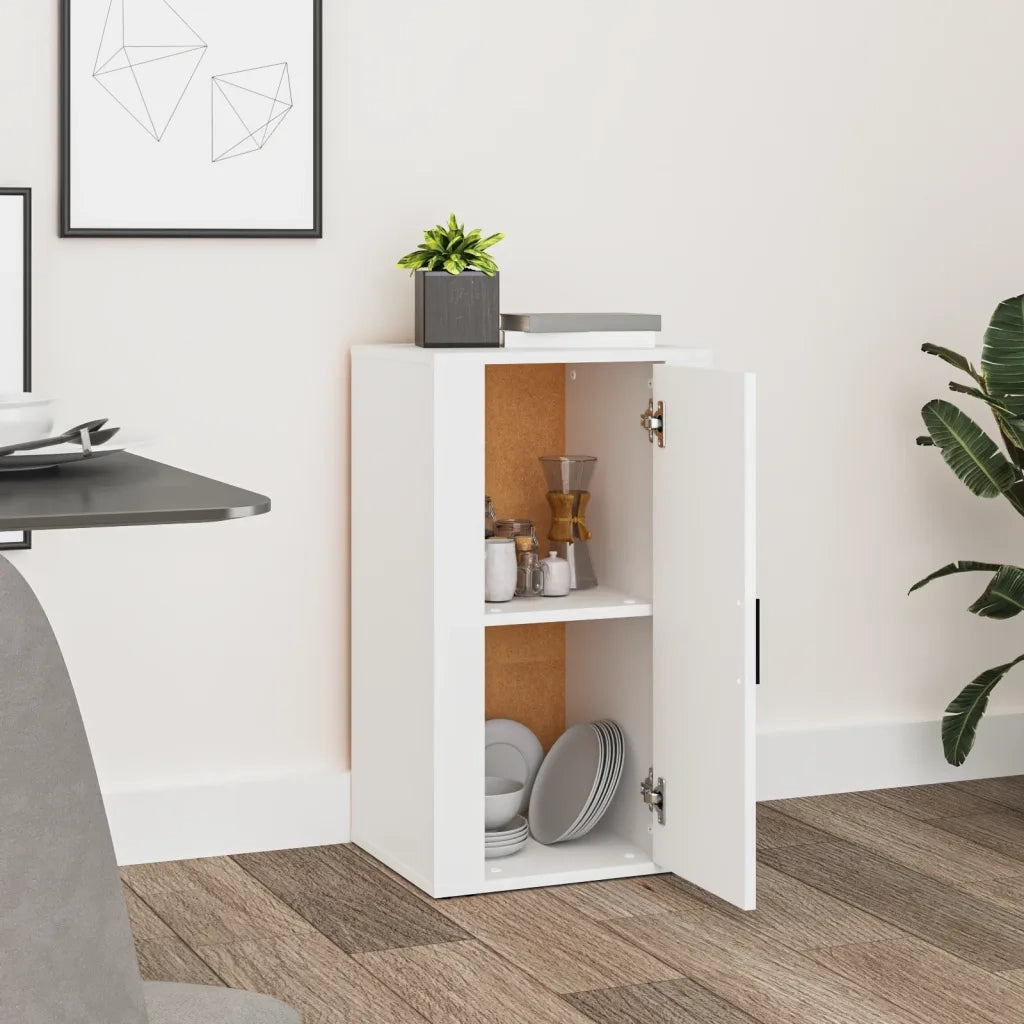 Credenza | Madia | Buffet da pranzo | Armadio da pranzo Bianca 40x33x70 cm in Legno Multistrato