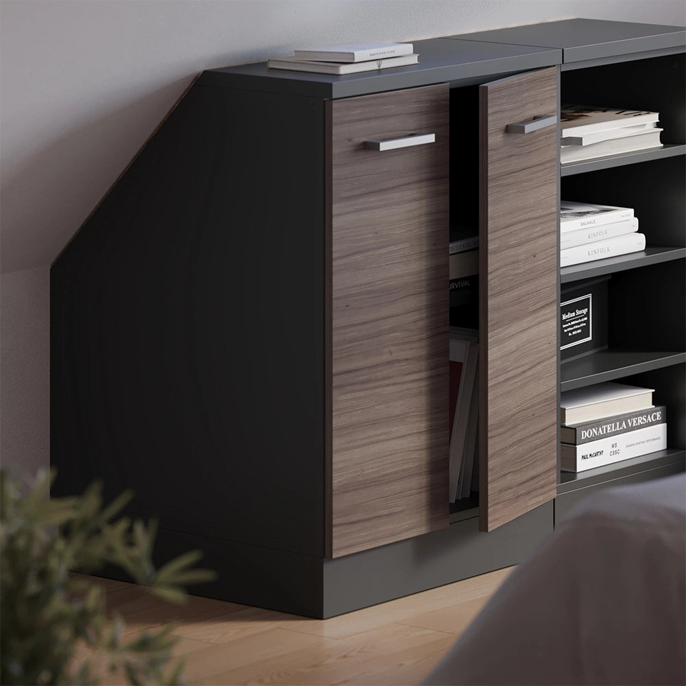 Mobile sottotetto Rion Grigio nobile/Antracite 60 x 83.8 cm con 2 porte, carcassa 60 cm profondità Vicco