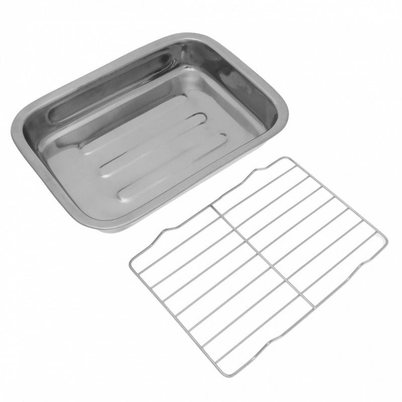 Kinghoff KH-1377 Teglia per arrosti in acciaio inossidabile con griglia 35 cm
