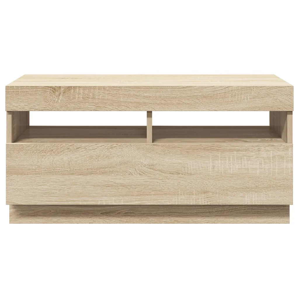 Mobile Porta TV con Luci LED Rovere Sonoma 80x35x40 cm cod mxl 13542