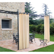 1pz tenda per gazebo con passanti e bottoni cm.160 x h.270 - beige cod:ferx.8048870nlm