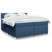 Giroletto a Molle con Materasso Blu 200x200 cm in Tessuto 3286015