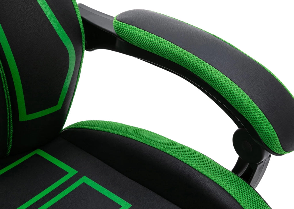 Sedia da ufficio Clovis in similpelle Nero/verde