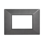 Placca Piramide Serie Moon 3P Colore Acciaio Scuro Compatibile Con Bticino Axolute