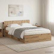 Telaio del letto con storage Rovere Artigianale 150 x 200 cm