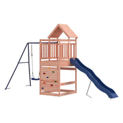 Area giochi all'aperto con altalene scivolo e robuste strutture per arrampicarsi  attrezzatura da gioco da giardino 454 x 199 x 249 cm legno massello di abete Douglas 02_0004931
