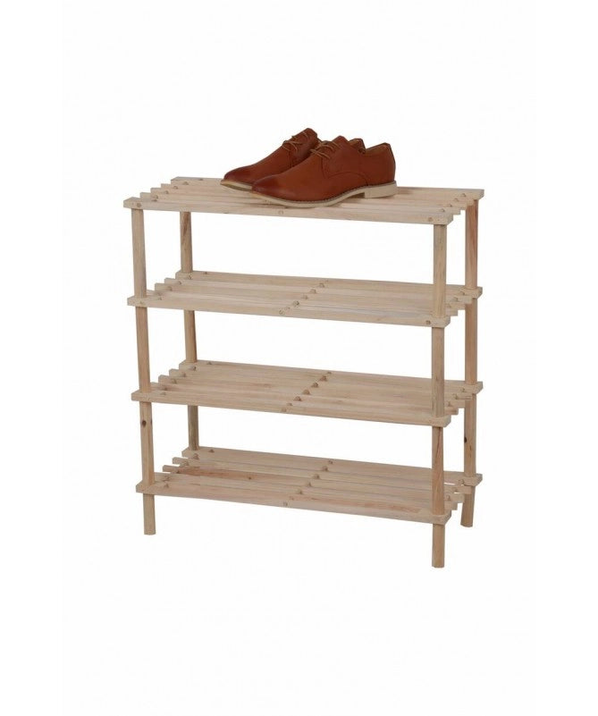 Set di 10 SCARPIERE JOY 4 RIPIANI LEGNO NATURALE KUN