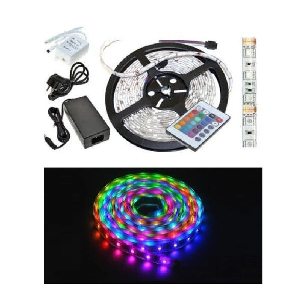 Trade Shop - Bobina Striscia Strip Led 5050 Flessibile 5mt Adesiva Luce Interno Esterno Ip65 -