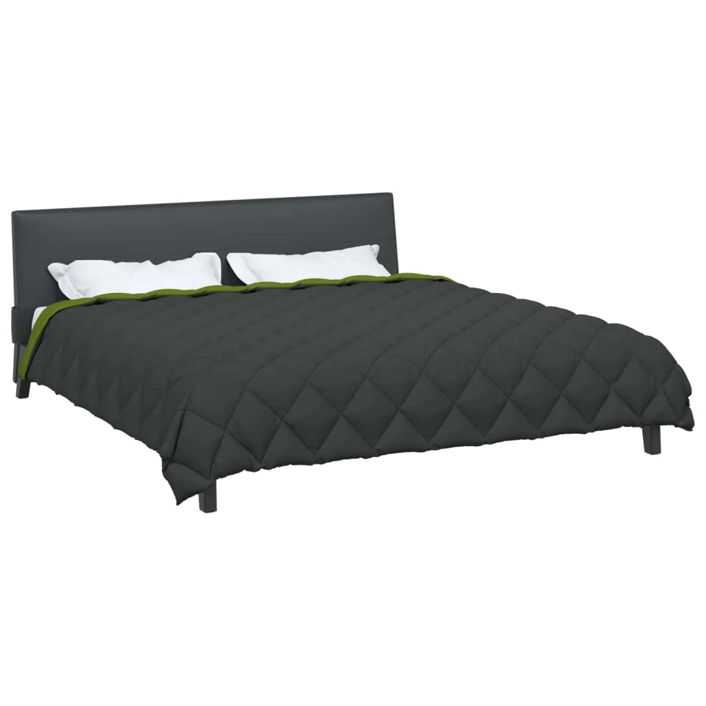 Duvet Invernale Verde e Antracite 220 x 260 cm Microfibra