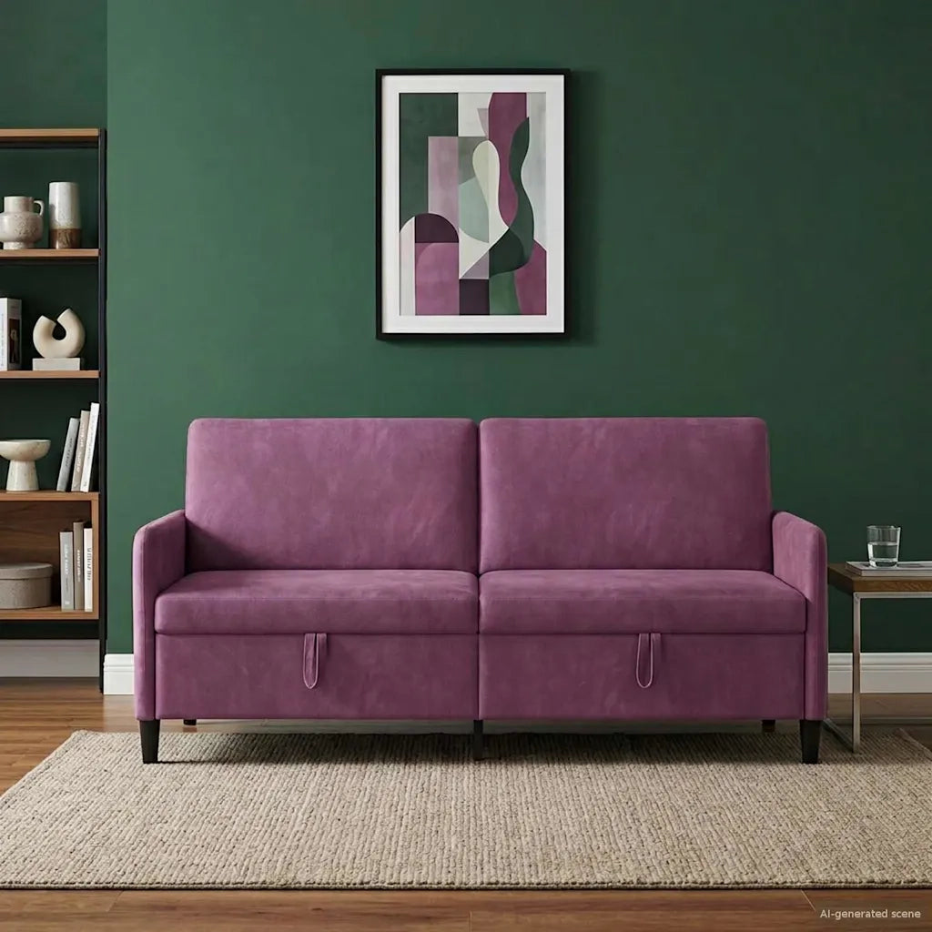 Divano con Storage Viola 192 x 78 x 87 cm Poliestere 42037002