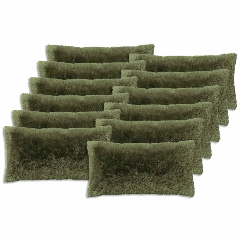 Cuscino con cuscino HEERLEN 12 pz Verde Fleece PV 925938
