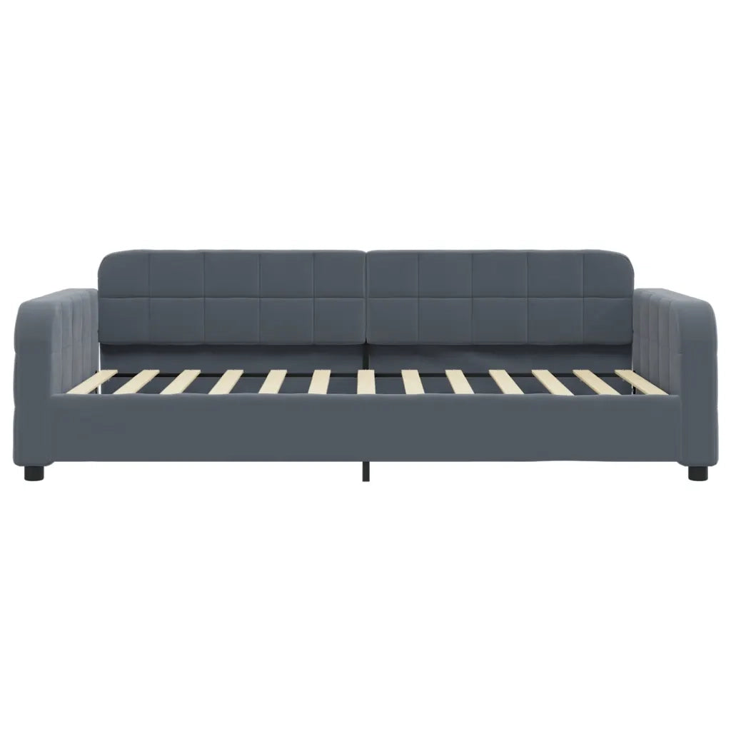vidaXL Divano Letto con Letto Estraibile Grigio Scuro 90x200cm Velluto