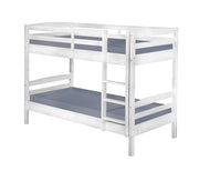 LETTO A CASTELLO ANNIKA 90x200 PINO MASSELLO BIANCO DIVISIBILE IN 2 LETTI DOGHE INCLUSE