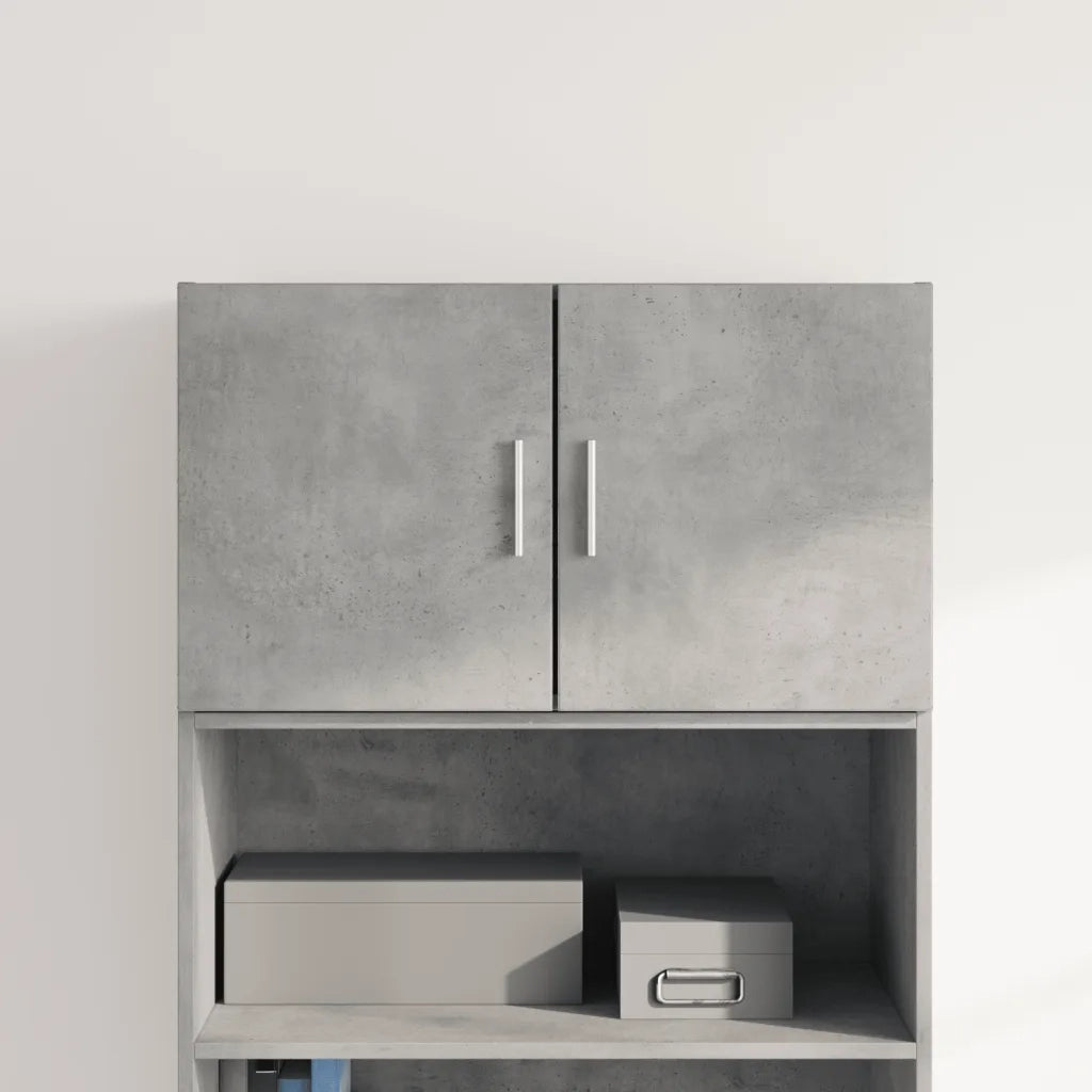 Armadietto a Muro | Mobile a Parete Grigio Cemento 70x42,5x40 cm Legno Multistrato