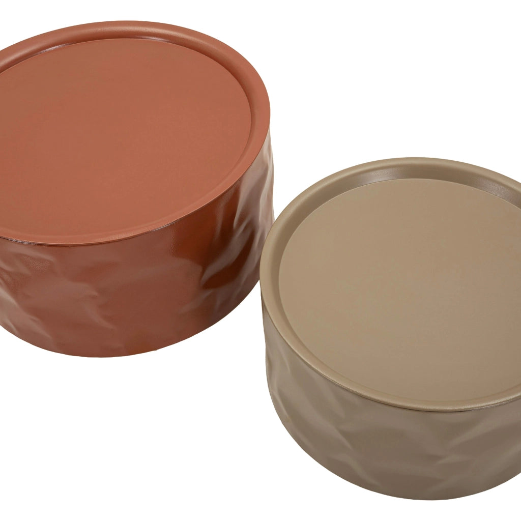 Ganovama, Tavolino da Salotto set da 2, 34x66x66h cm Rosso