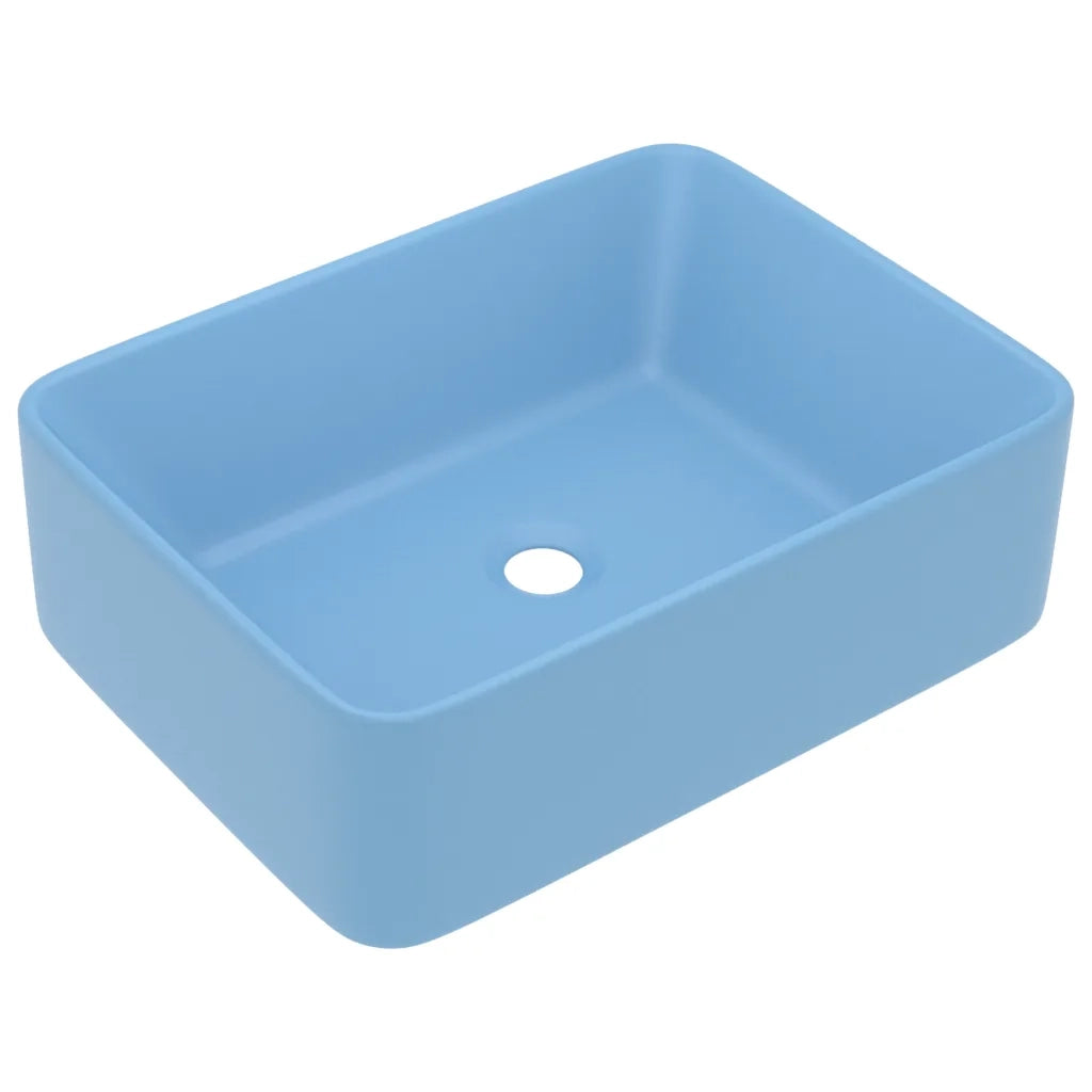 Lavandino-Lavello Luxury Azzurro Opaco 41x30x12 cm in Ceramica
